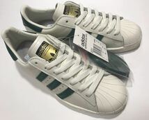 未使用!! 2014製 adidas アディダス B35981 SUPER STAR 80S VINTAGE DX 白 x 緑 24cm US 6.0 スーパースター ビンテージ デラックス_画像1