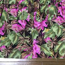 【送料無料】SNAZZIE半袖アロハシャツ緑紫花柄総柄　レディース10サイズ　ハワイアン半袖シャツ_画像4