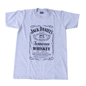 ag2●新品 グレー Mサイズ●ジャックダニエル JACK DANIEL'S 半袖Tシャツ//バンドTシャツ ロックTシャツ お酒 ウイスキー