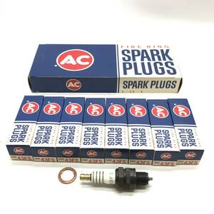 # ゼネラルモーターズ AC GM SPARK PLUGS FIRE RING 43FS 旧車 スパークプラグ ８個セット まとめ カー用品 未使用品 現状品 #K30487