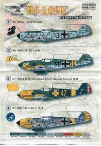 1/48 プリントスケールデカール　メッサーシュミット Bf 109E (2)