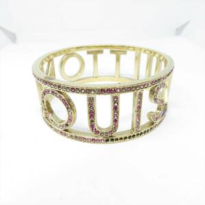  Louis Vuitton brass re* Mill eunn rhinestone bangle bracele M65690 Gold 