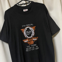 XL 80s USA製 ビンテージ ハーレーダビッドソン Tシャツ HOG RIDE 黒 1989年 アメリカ製 HARLEY DAVIDSON vintage バイカー 豚 3D EMBLEM_画像1