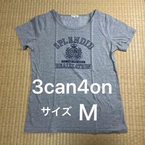 3 can4on 半袖Tシャツ　グレー　M