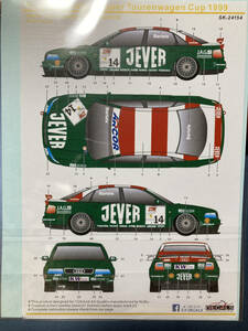 (SK-24154): 1/24 アウディA4クアトロ(Jever Audi-Team AZK Phoenix) Super Tourenwagen Cup1999 水転写デカールSK-24154