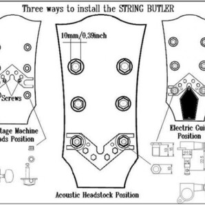 Dietrich Parts String Butler V3 tremolo chrome レスポール/アコギのチューニング安定に #STBUTLER-V3T-CHROMEの画像3