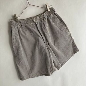 【美品】steven alan スティーブンアラン イージー ワイド ショーツ ヒッコリーストライプ ゆったりめ ショート パンツ size Sの画像6