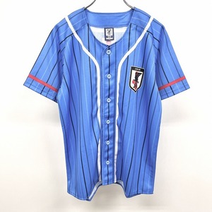 JFA OFFICIAL GOODS サッカー 公式グッズ 応援シャツ 半袖 サムライブルー 日本代表 ポリ100% S ブルー 青×紺×赤×白 メンズ
