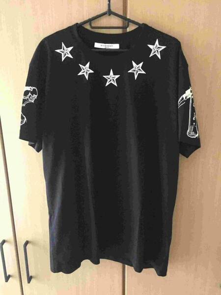 正規 17SS GIVENCHY ジバンシー ジバンシィ スター 星 ナンバリング プリント オーバーサイズ COLUMBIAN FIT Tシャツ S 17S 7329 651