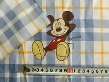 ミッキー ブルー チェック 綿100％ サイズ 巾約156cm 丈160ｃｍ プリント 生地 はぎれ ディズニー Disney Mickey キャラクター ハギレ_画像8