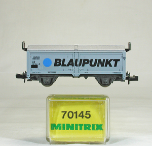 MINITRIX #70145 ＤＢ （旧西ドイツ国鉄） Ｔｉｓ８５８型引戸屋根有蓋車　Blaupunkt　（限定品）