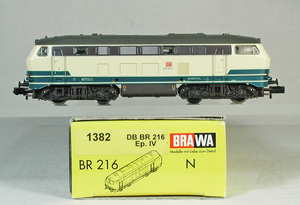 BRAWA #1382 ＤＢ （旧西ドイツ国鉄） ＢＲ２１６型 ディーゼル機関車　ＤＢ-ＡＧ赤ロゴ　（タルキス塗装）　● 特価 ●