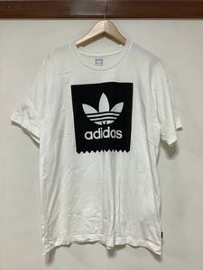 む1112 adidas Originals アディダスオリジナルス ロゴTシャツ 半袖Tシャツ XO ホワイト トレフォイル