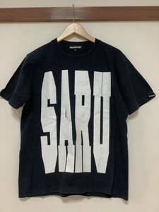 も1173 SANTASTIC！ サンタスティック SARU ビッグプリント 半袖Tシャツ M ブラック ストリート 日本製