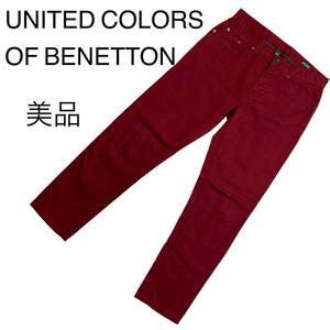 M30-08 [ beautiful goods ] united color zob Benetton UNITED COLORS OF BENETTON... color slim pants high class lady's 42 size 