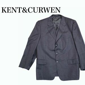 M15-39 KENT&CURWEN ケントアンドカーウェン テーラードジャケット ブレザー FINTES生地 高級 イタリア製 ダークグレー メンズ サイズ52?