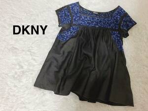 DKNY Donna Karan New York tunic blouse car n blur - embroidery bohemi Anne adult pretty cool size 2