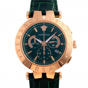 Versace Versace V гонка хронограф Verq00420 Green Dial New Watch Men's Men's