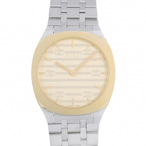 Gucci gucci 25h 34mm ya163403 Золотой циферблат New Watch Ladies