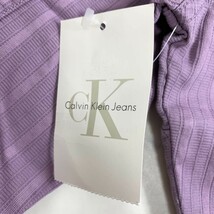 LA6783 新品タグ付 カルバンクライン ジーンズ レースブラウス 紫 Calvin Klein Jeans 長袖 ボタンシャツ 綿コットン100％ L/G_画像6