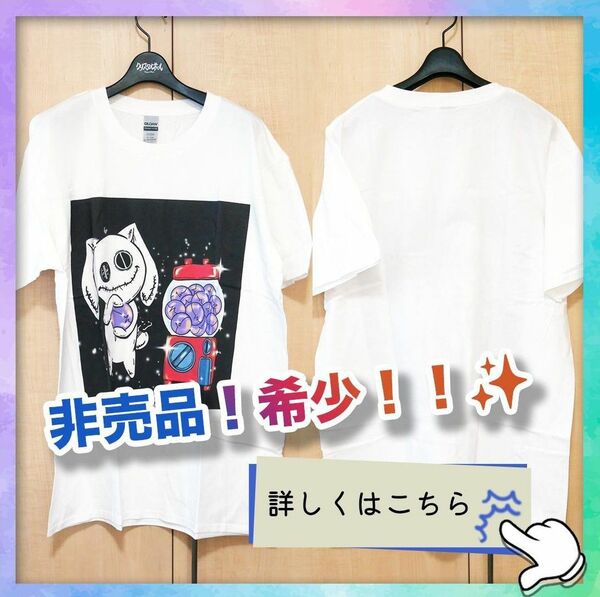 限定品【NieR】NieRちゃんガチャガチャデザイン白Tシャツ 男女兼用 プリントTシャツ 白M Tシャツ ホワイト 半袖Tシャツ