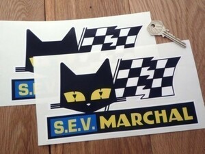 ◆送料無料◆ 海外 セブマーシャル SEV CAT Blue marchal 250mm 2枚セット ステッカー