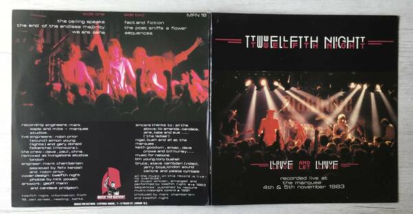 TWELFTH NIGHT LIVE AND LET LIVE UK盤