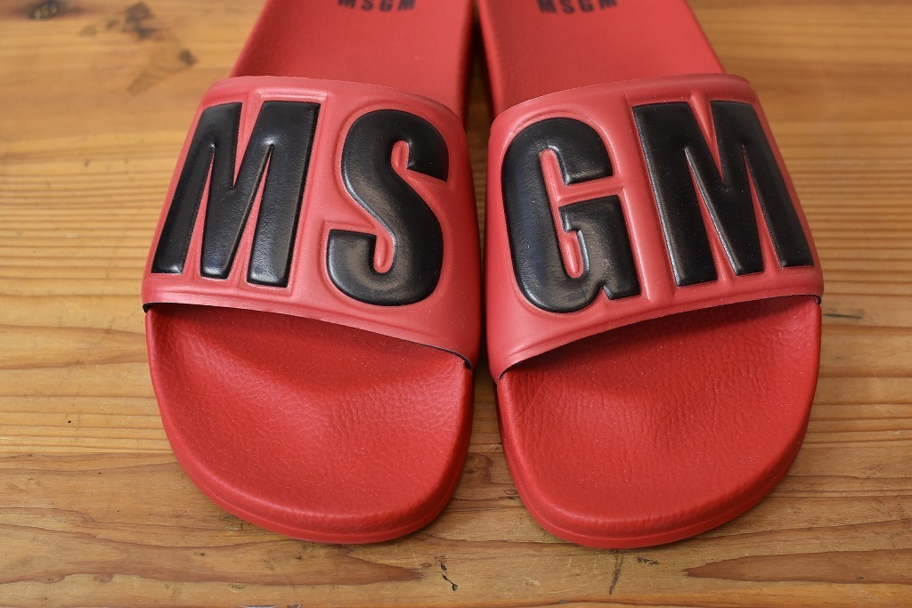 1526 新品未使用品 MSGM エムエスジーエム メンズ ロゴ 厚底 シャワー