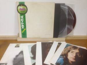 ローナンバー3000番台 帯付 赤盤 2LP ビートルズ ホワイトアルバム THE BEATLES AP-8570/1 APPLE 丸帯 WHITE ALBUM RED VINYL