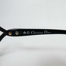 美品 Christian Dior クリスチャンディオール CDロゴ オーバル サングラス メタルフレーム フルリム 黒 ブラック_画像5