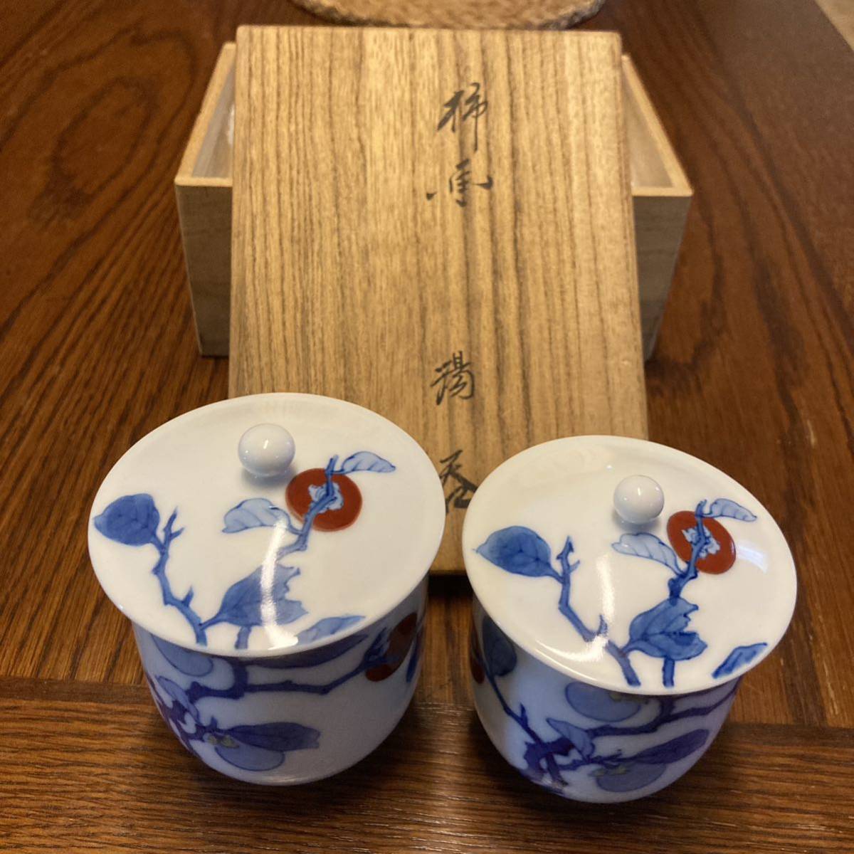 Yahoo!オークション -「湯呑み 蓋付き」(柿右衛門様式) (色絵)の落札