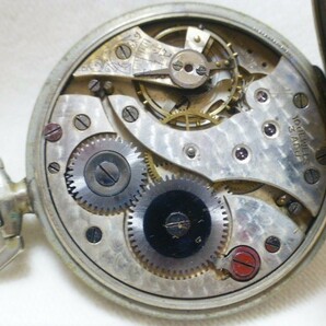 アルファ/懐中時計 ◆ 白銅片蓋側 / 10石 / 提げ時計 ◆ 稼働 / 要オーバーホール ◆ アンティークの画像5