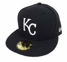 New Era ニューエラ MLB カンザスシティ ロイヤルズ ベースボールキャップ（ブラック） (7 1/4 57.7cm) 【並行輸入品】_画像1