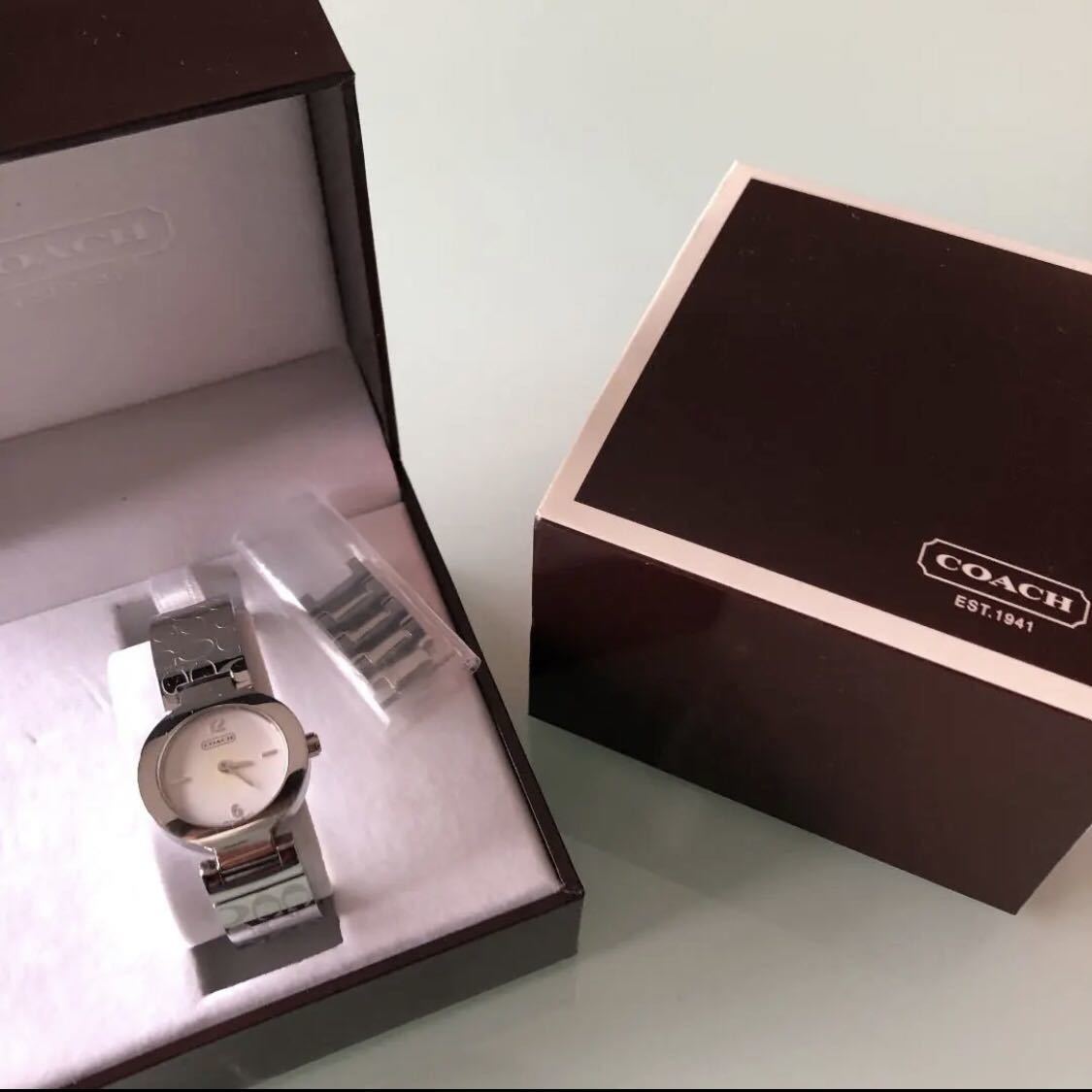 箱付き エルメス HERMES グリザード クオーツ 腕時計 スライドケース