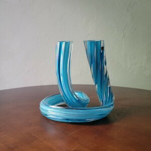 Japanese Vintage Style Flower Vase blue glass glass peace modern Northern Europe Mid-century design flower base vase flower vase 