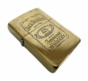 レア!! 名作!! 97年製 JACK DANIEL'S ZIPPO ジャックダニエル ジッポ ソリッドブラス ビンテージ MADE IN USA