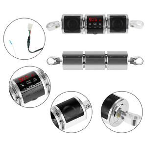 即決◇ Bluetoothスピーカー FMラジオ 防水調節可能 オートバイ バイク用 （ シルバー）の画像4