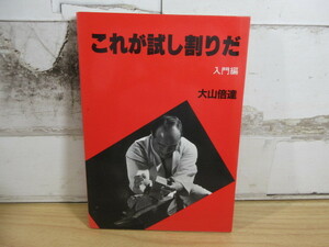 2B3-3「これが試し割りだ 入門編 大山倍達」1984年 初版 日貿出版 日本武道 空手 極真空手