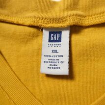 90's 00's ギャップ GAP チェスト ボーダー Vネック コットン Tシャツ 長袖 (XXL) リブ無し ライン入り ロンT 00年代 旧タグ オールド Y2K_画像8