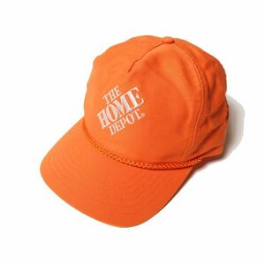 80's 90's ホームデポ スナップバック 6パネル キャップ 白 (ONE) オレンジ 企業物 コットン 90年代 旧タグ オールド 帽子 HOME DEPOT Y2K