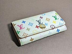 LOUIS VUITTON ルイヴィトン M60043 モノグラムマルチカラー ミュルティクレ4 4連 キーケース レディース アイボリー系 