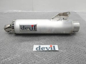 未使用 約76Φ 汎用 デビル スリップオン devil マフラー サイレンサー ●100サイズ X23102K T07K 159