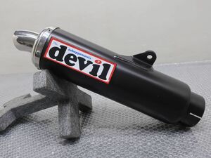 未使用 約76Φ 汎用 デビル スリップオン devil マフラー サイレンサー ●100サイズ X23099K T07K 159