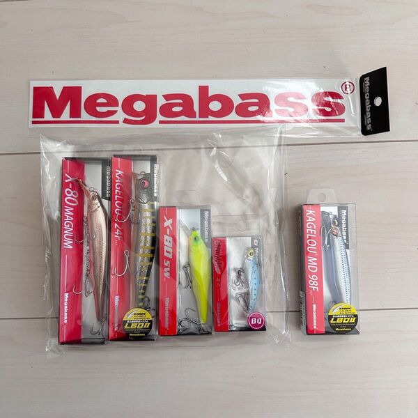 メガバス 2023 限定カゲロウ入り福袋ルアーステッカーのみ おまけカゲロウ98MDf付き