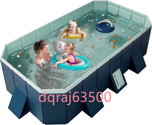  new arrival * air pump un- necessary star anise shape structure vinyl pool large home use folding frame pool for children simple storage convenience playing in water 210CMx140CMX55CM