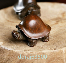 特価★ 亀 純銅製 長寿 茶器 置物 細密彫刻_画像5