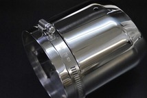 フォレスター SK5 ユーロ マフラーカッター 100mm シルバー 耐熱ブラック塗装 2本 鏡面 高純度SUS304ステンレス SUBARU Forester_画像7