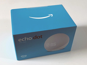 【新品/送料無料】Echo Dot with clock (エコードットウィズクロック) 第5世代 グレーシャーホワイト 時計付きスマートスピーカー amazon