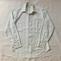 70s Career Club PRINTED SHIRT ヴィンテージ ビンテージ プリントシャツ 白シャツ 長袖シャツ アメトラ トラッド TRAD 60s 送料無料_画像2