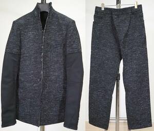 美品 damir doma ダミールドーマ 14AWスタンドカラーツイードセットアップスーツ46 Italy製